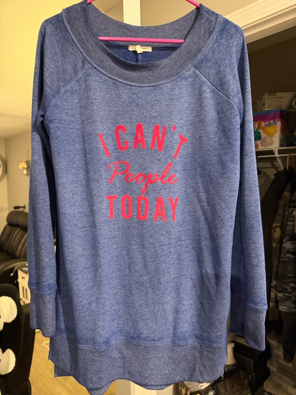 Women’s M Maurices Heather Blue Crewneck Sweatshirt